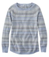 Women's Textured Cotton Sweater, Long-Sleeve Stripe | Sweaters at