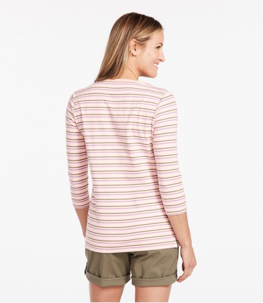 Women's L.L.Bean Tee, ThreeQuarterSleeve Splitneck Tunic Stripe