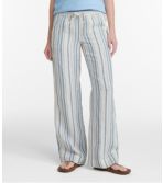 Women's Premium Washable Linen Pull-On Pants, Stripe