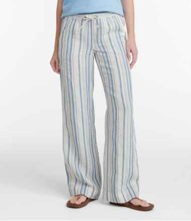 Linen Long Pants, Elastic Waist Pants Premium Linen Clothing for Women 