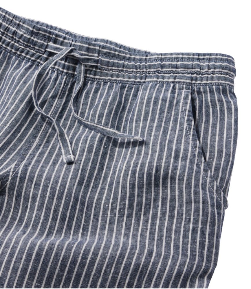 Women's Premium Washable Linen Pull-On Pants, Stripe