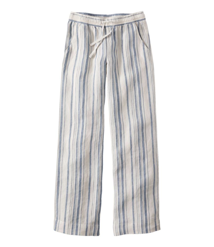 Women's Premium Washable Linen Pull-On Pants, Stripe, , small image number 4