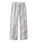 Women's Premium Washable Linen Pull-On Pants, Stripe