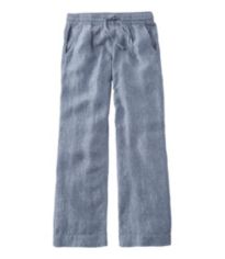 Women's Premium Linen Breezy Pull-On Ankle Pants, Mid-Rise Tapered-Leg