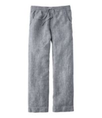 Women's Lakewashed Pull-On Chinos, Mid-Rise Chambray Ankle Pants