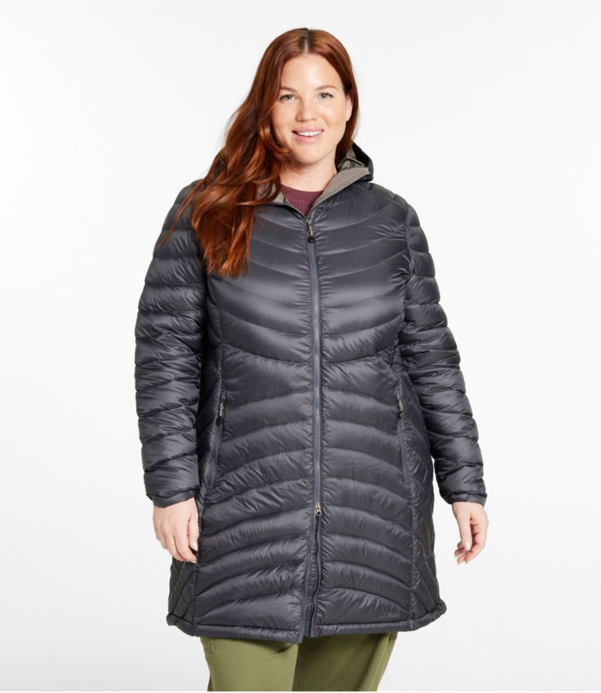 Women's Ultralight 850 Down Hooded Coat, Three-Quarter Length