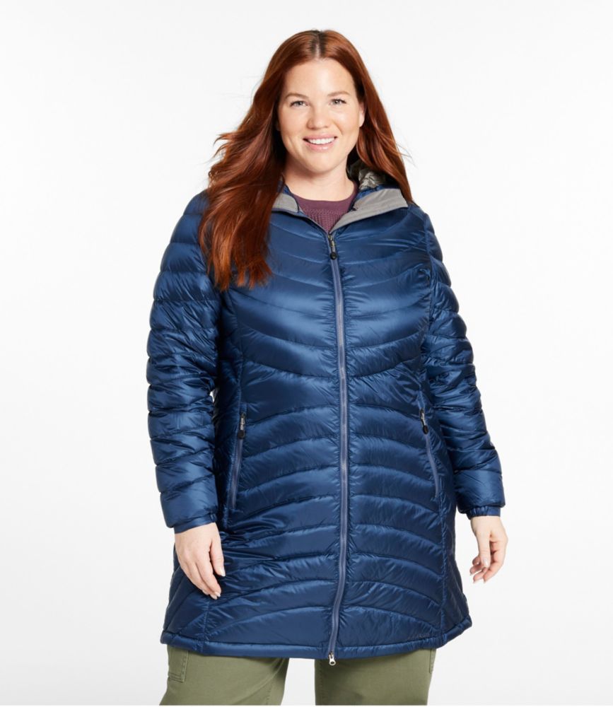 Women's Ultralight 850 Down Hooded Coat, Three-Quarter Length