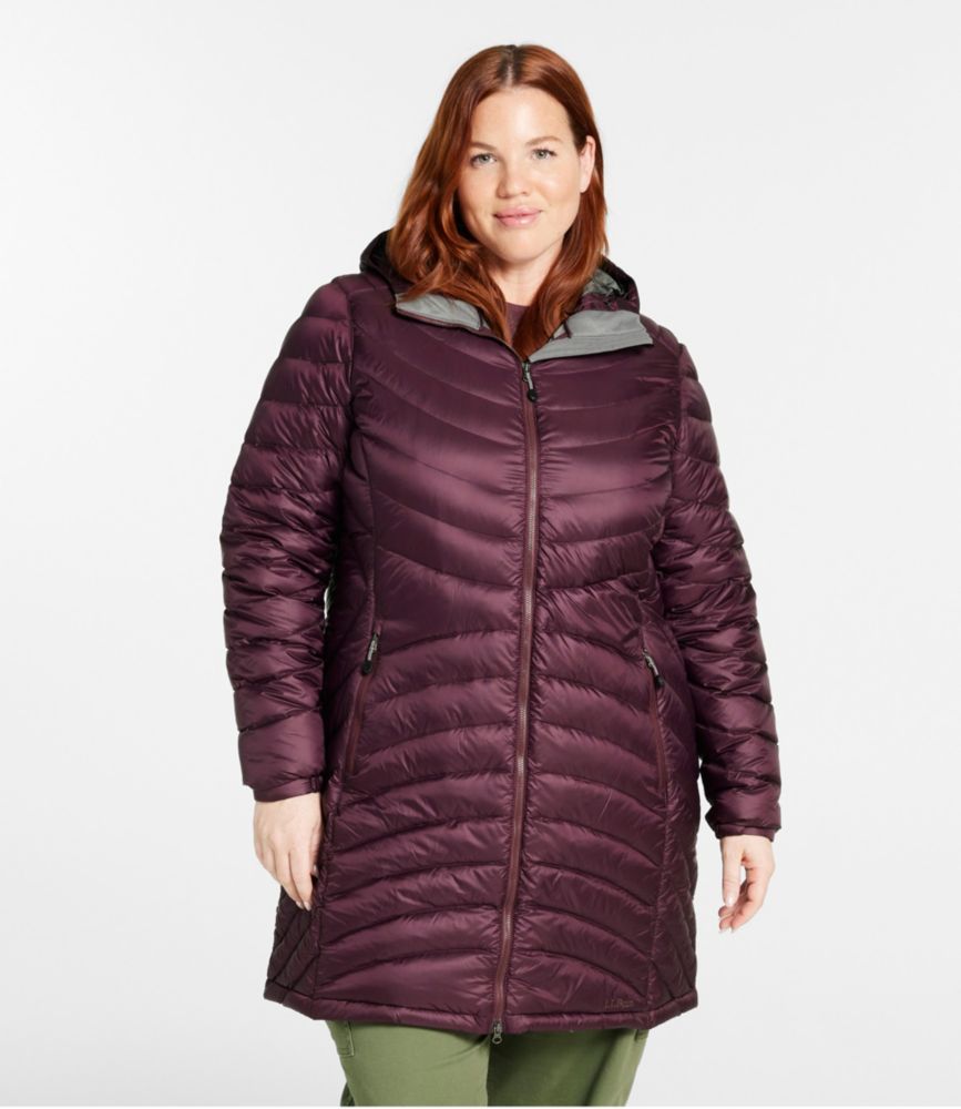 Women's Ultralight 850 Down Hooded Coat, Three-Quarter Length