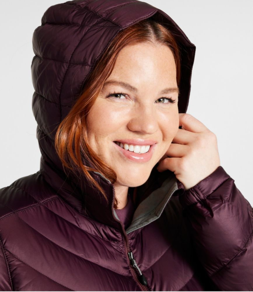 Women's Ultralight 850 Down Hooded Coat, Three-Quarter Length
