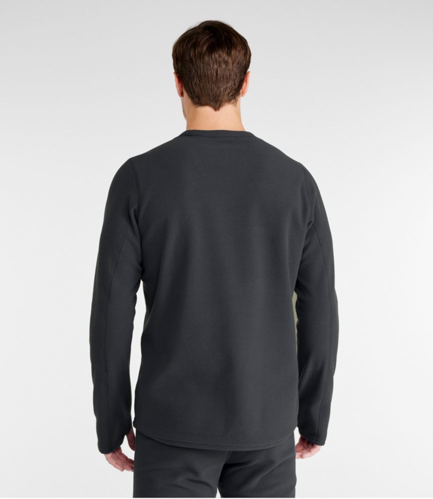 Men's L.L.Bean Fleece Base Layer Crew, Long-Sleeve, Black, small image number 3