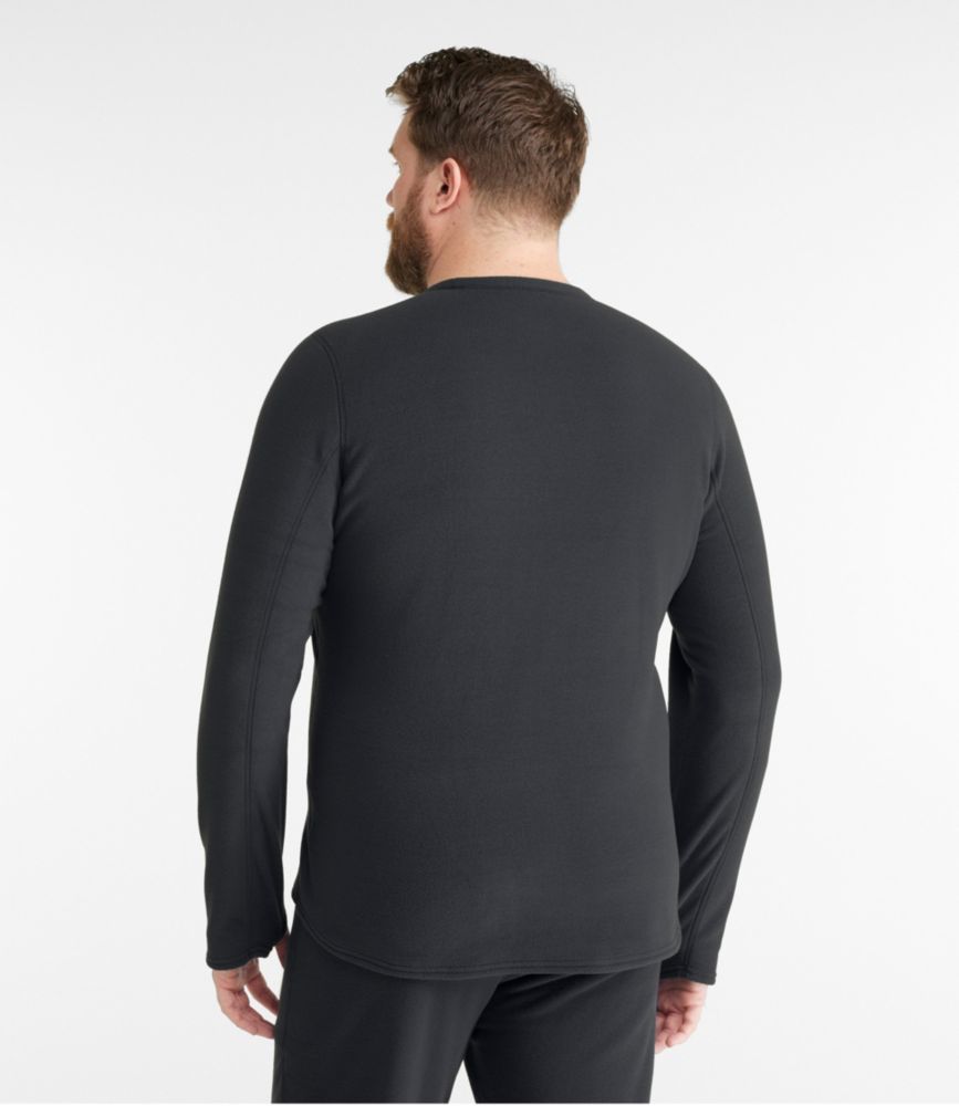 Men's L.L.Bean Fleece Base Layer Crew, Long-Sleeve, Black, small image number 5