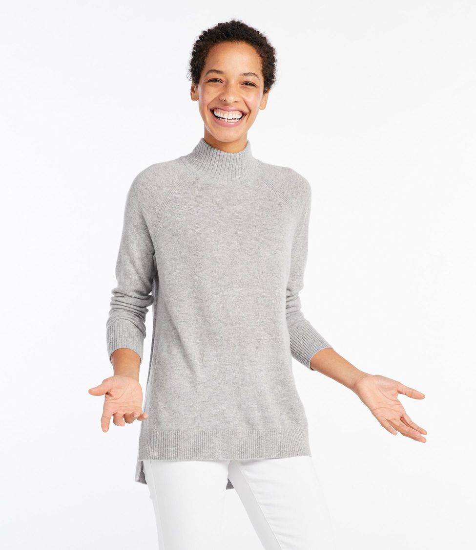 Women's Classic Cashmere Sweater, Mock-Neck Pullover at L.L. Bean