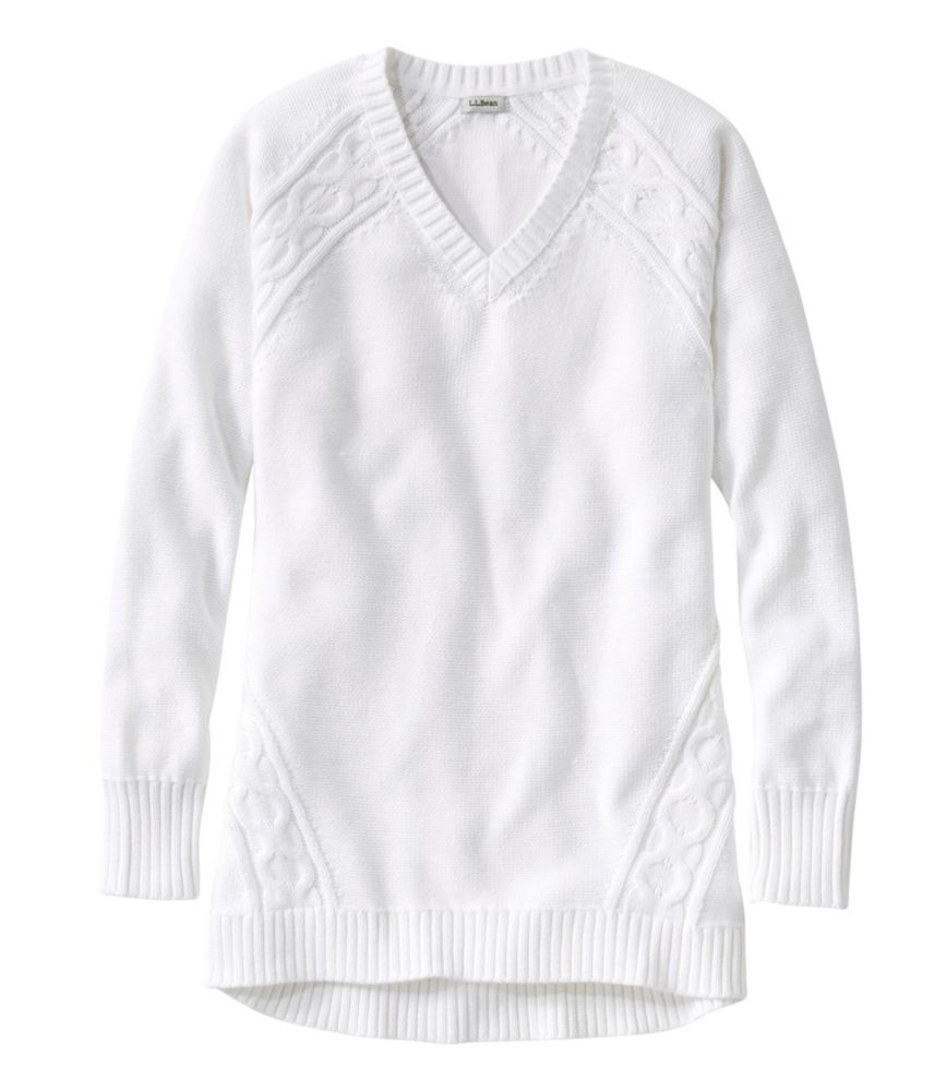 womens white tunic sweater