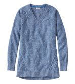 Women's Double L Mixed-Cable Sweater,V-Neck Tunic