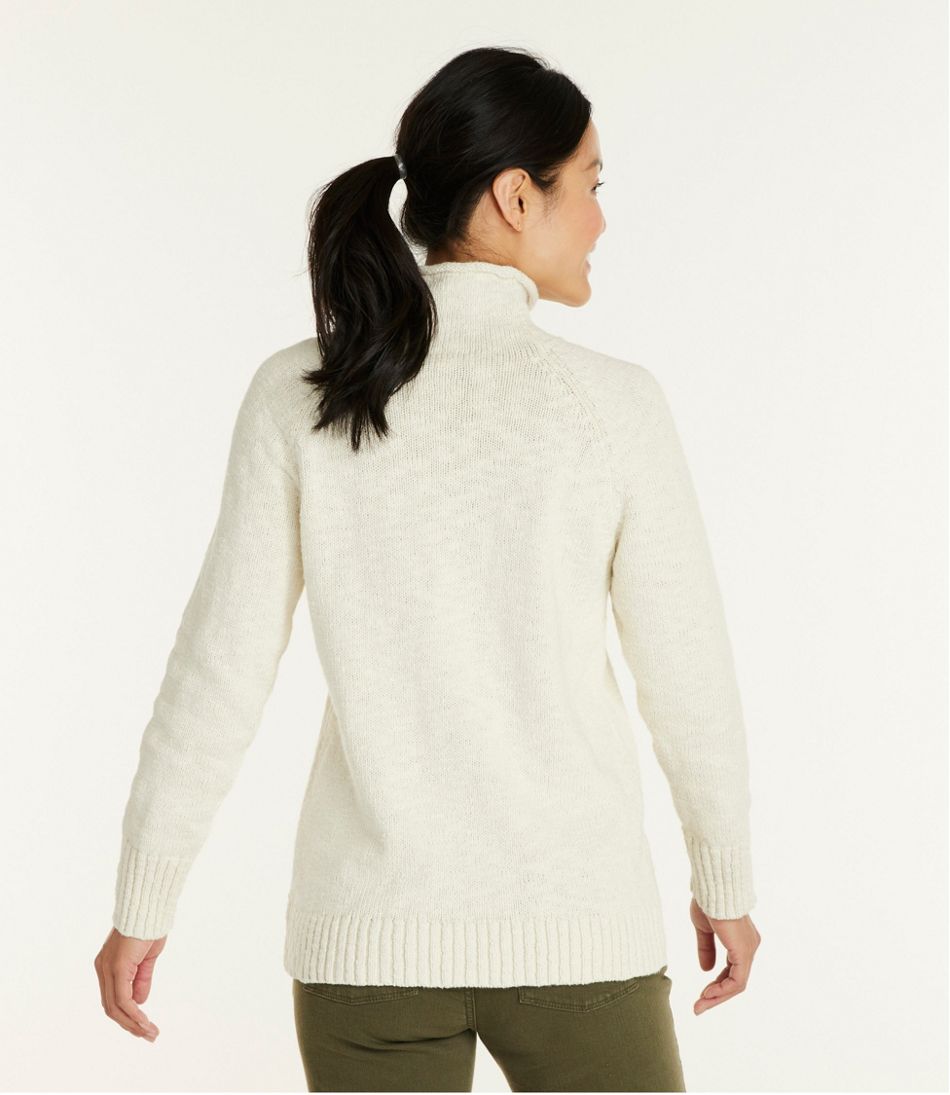 Women's Cotton Ragg Sweater, Funnelneck Pullover | Sweaters at