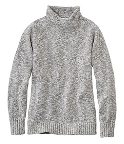 Women's Cotton Ragg Sweater, Funnelneck Pullover