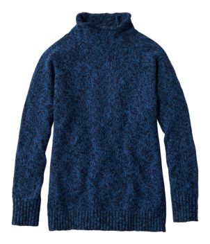 Women's Cotton Ragg Sweater, Funnelneck Pullover