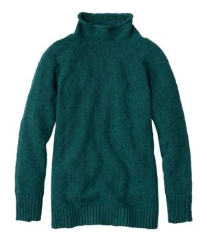 Women's Cotton Ragg Sweater, Funnelneck Pullover