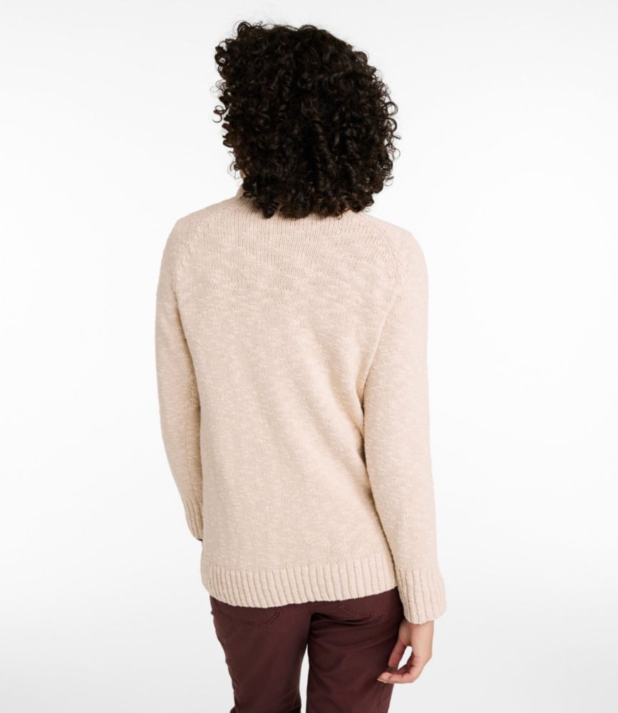 Women's Cotton Ragg Sweater, Funnelneck Pullover