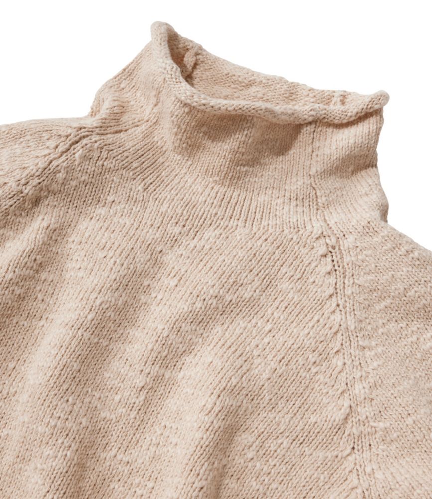 Women's Cotton Ragg Sweater, Funnelneck Pullover