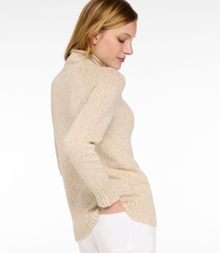 Women's Cotton Ragg Sweater, Funnelneck Pullover