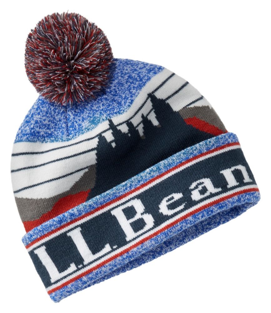 Kids' L.L.Bean Pom Hat, Nautical Navy, small image number 1