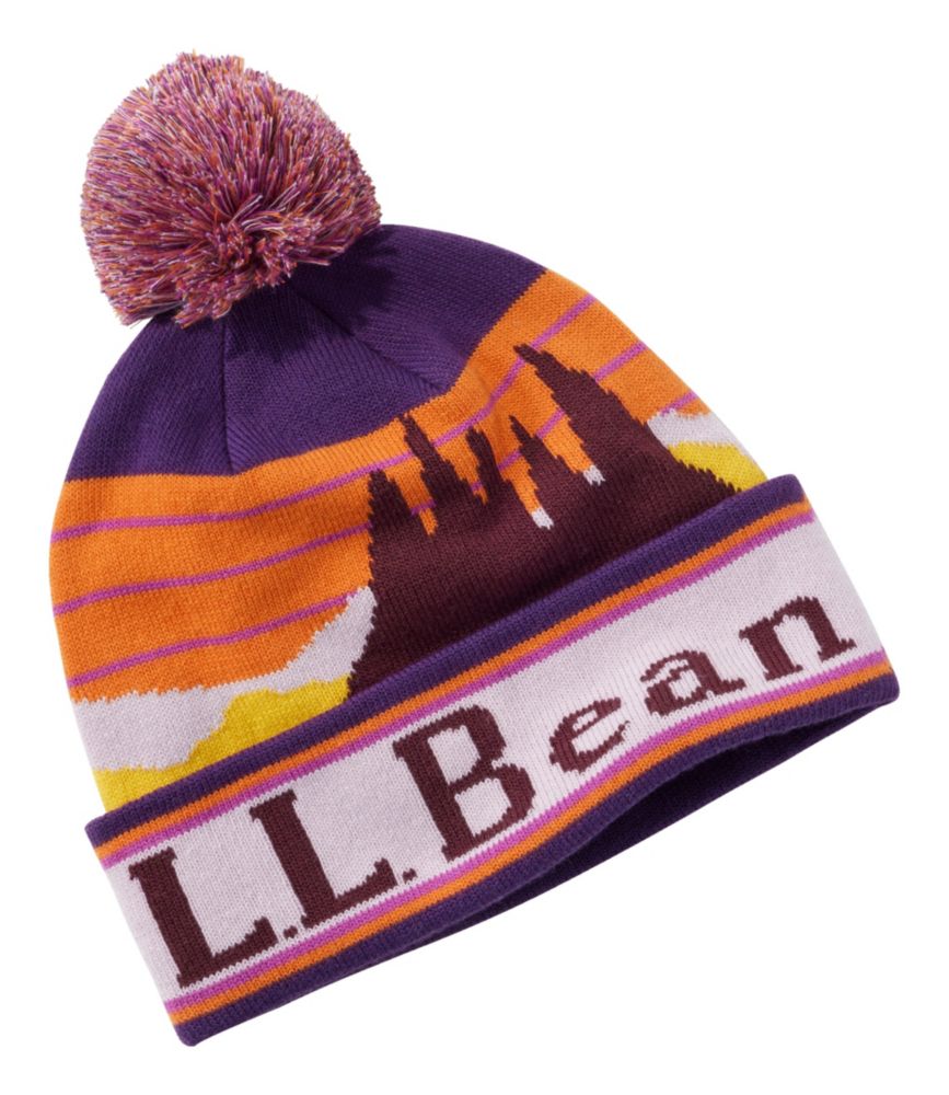 Kids' L.L.Bean Pom Hat, Lavender Ice, small image number 1