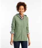 Women's Textured Cotton Sweater, Zip Hoodie