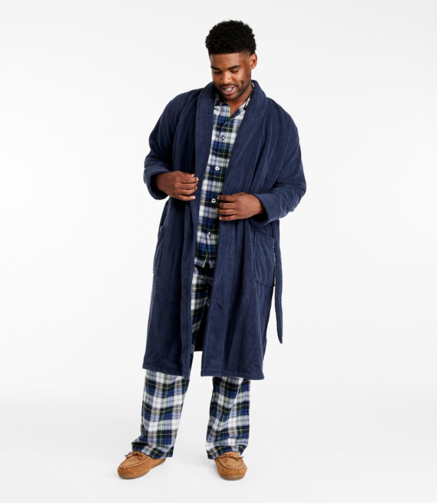 Men's Terry Cloth Organic Cotton Robe, Deep Green, small image number 4