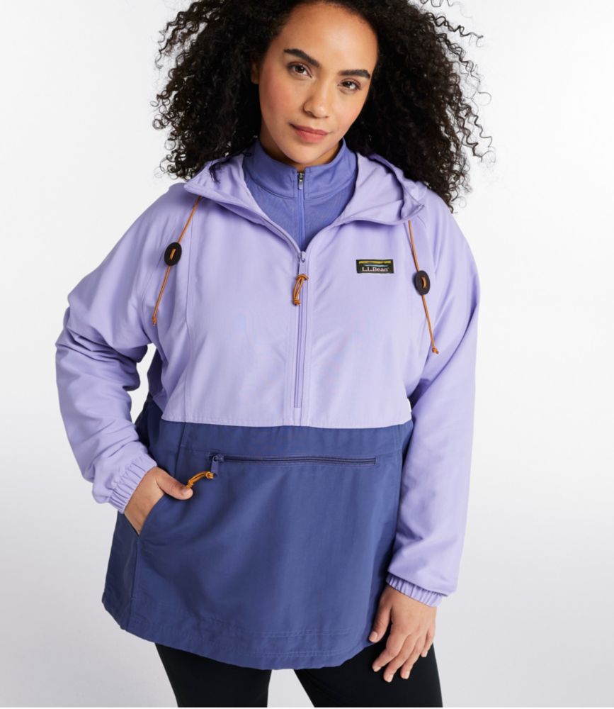 Women's Mountain Classic Anorak, Colorblock, Lavender Ice/Eggplant, small image number 2