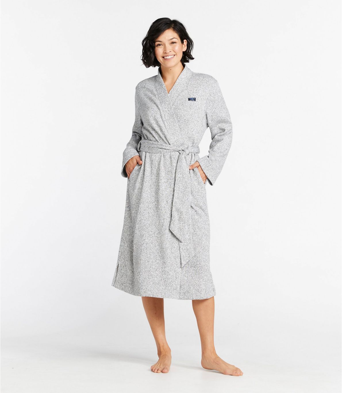 Women's Lightweight Sweater Fleece Wrap Robe