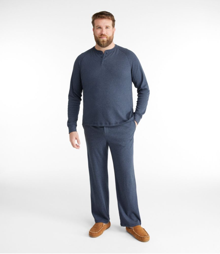 Men's Organic Cotton Pajama Set, Navy Heather, small image number 4