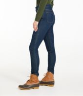 Women's True Shape Jeans, High-Rise Straight-Leg Fleece-Lined at L.L. Bean