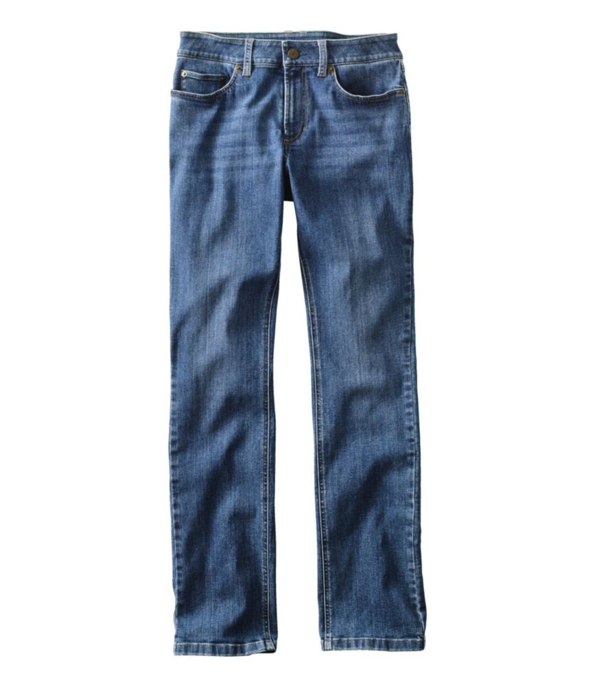 fitted straight leg jeans