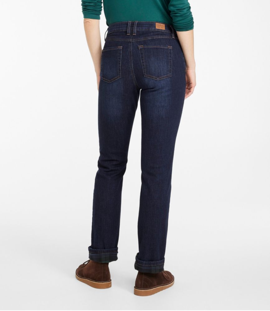 Women's BeanFlex® Jeans, Mid-Rise Straight-Leg Lined, , small image number 5