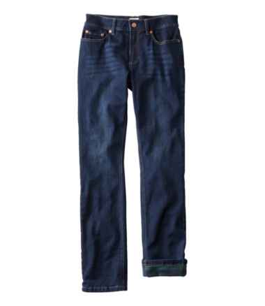 Women's BeanFlex&reg; Jeans, Mid-Rise Straight-Leg Lined