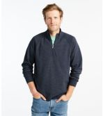 Men's Washed Cotton Double-Knit Shirts, Quarter-Zip Pullover