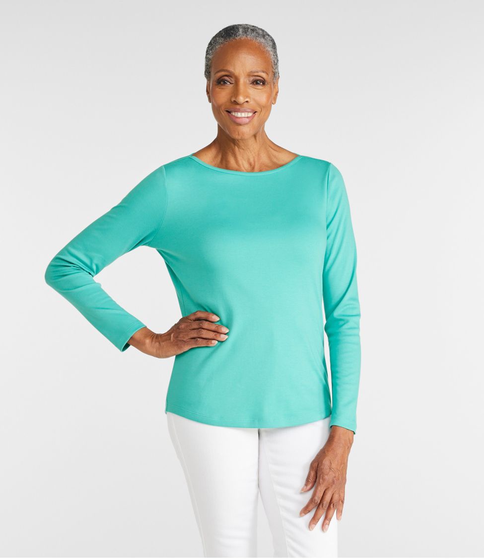 Women's Clearance Relaxed Slub Boatneck Top made with Organic Cotton