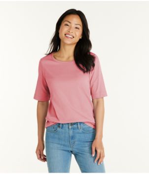 Women's L.L.Bean Jewelneck Tee, Elbow-Sleeve