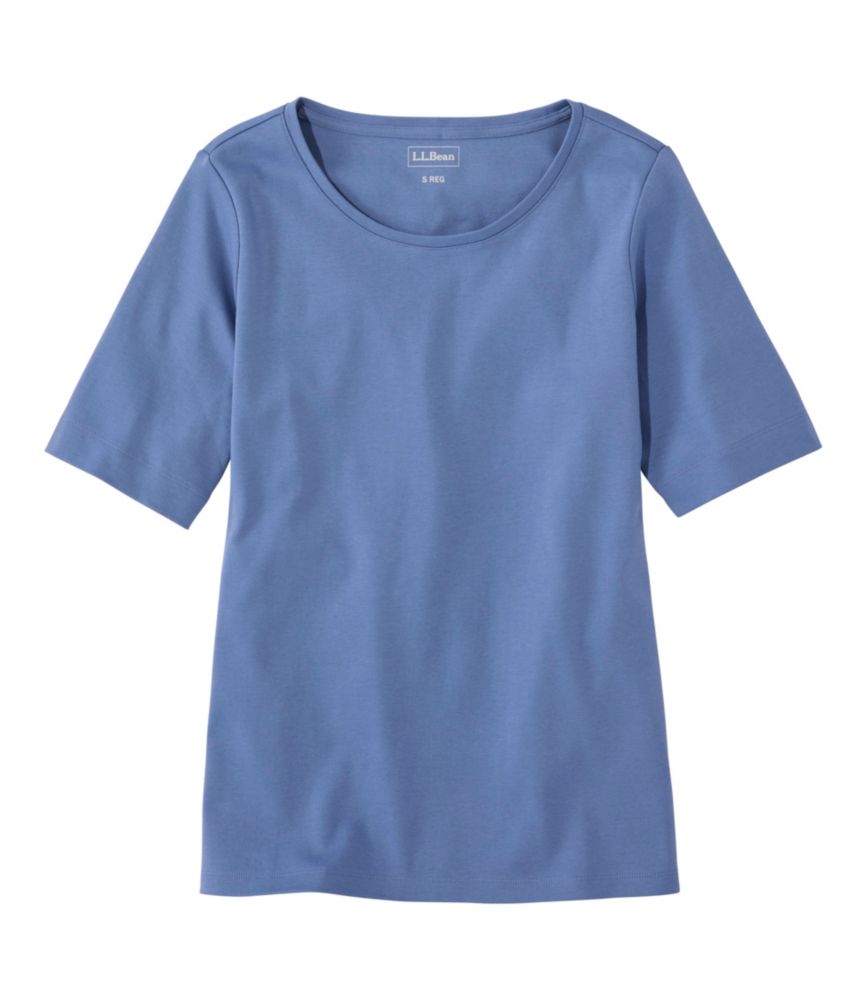 Women's L.L.Bean Jewelneck Tee, Elbow-Sleeve