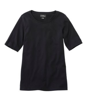 Women's L.L.Bean Jewelneck Tee, Elbow-Sleeve