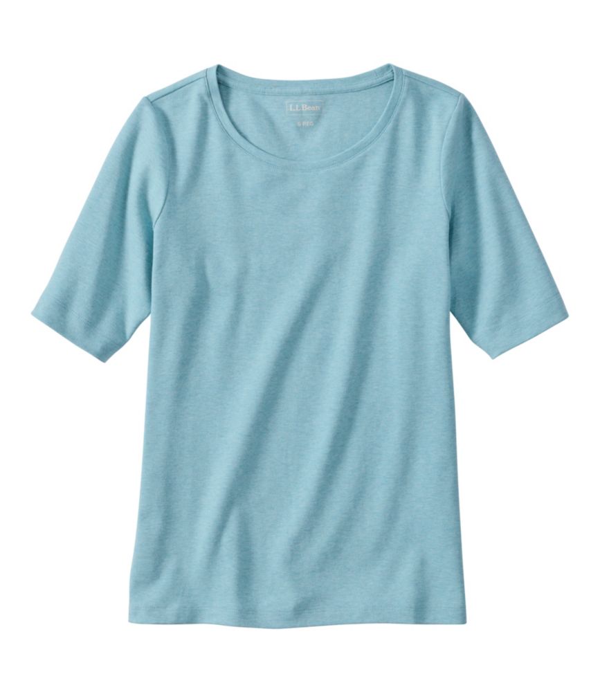 Women's L.L.Bean Jewelneck Tee, Elbow-Sleeve