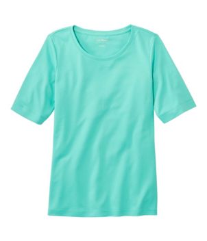 Women's L.L.Bean Jewelneck Tee, Elbow-Sleeve