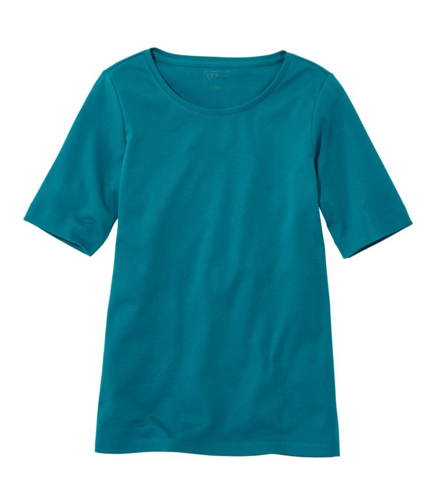 Women's L.L.Bean Jewelneck Tee, Elbow-Sleeve