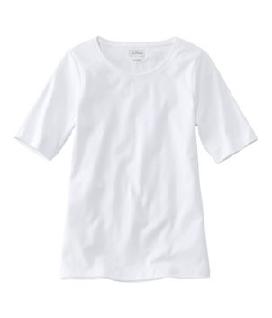 Women's L.L.Bean Jewelneck Tee, Elbow-Sleeve