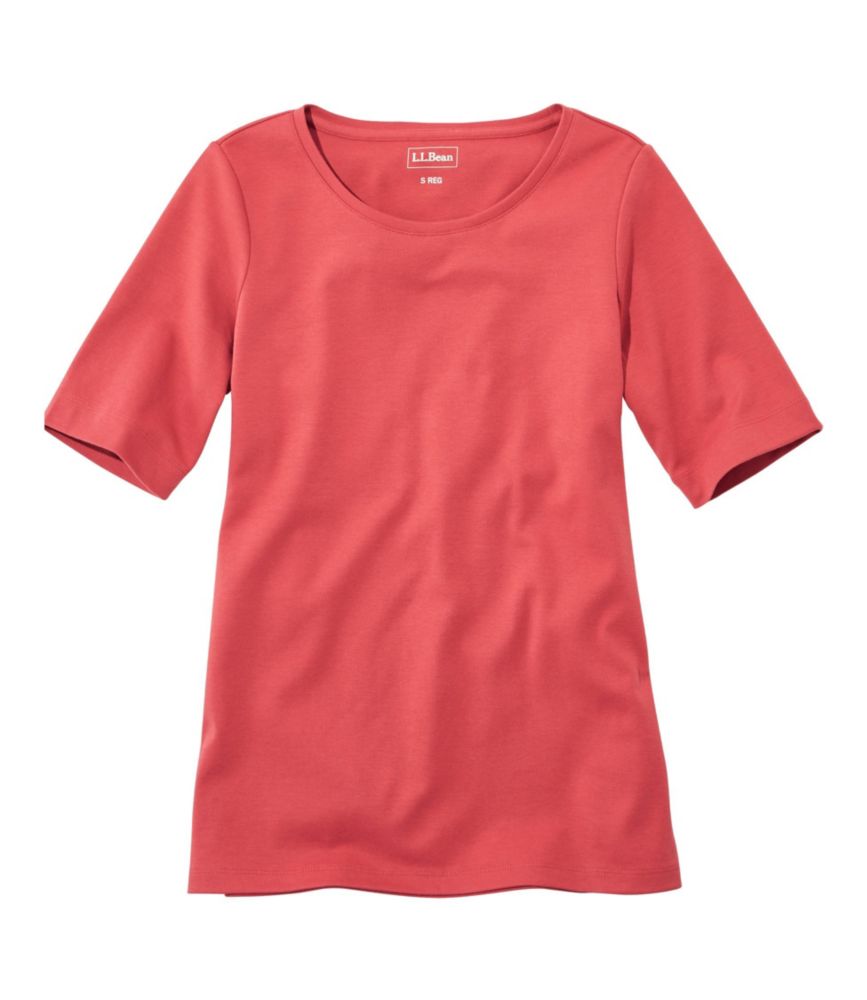 Women's L.L.Bean Jewelneck Tee, Elbow-Sleeve