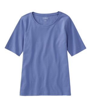 Women's L.L.Bean Jewelneck Tee, Elbow-Sleeve