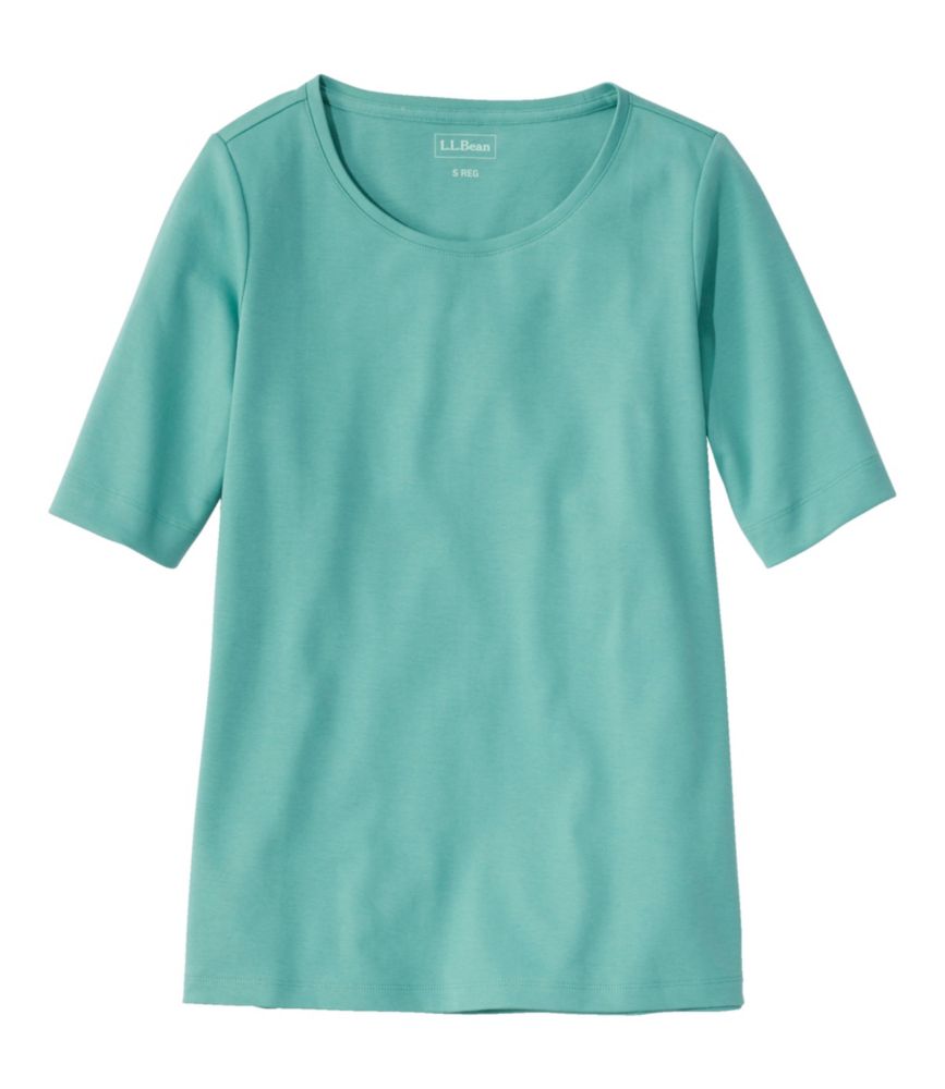 Women's L.L.Bean Jewelneck Tee, Elbow-Sleeve