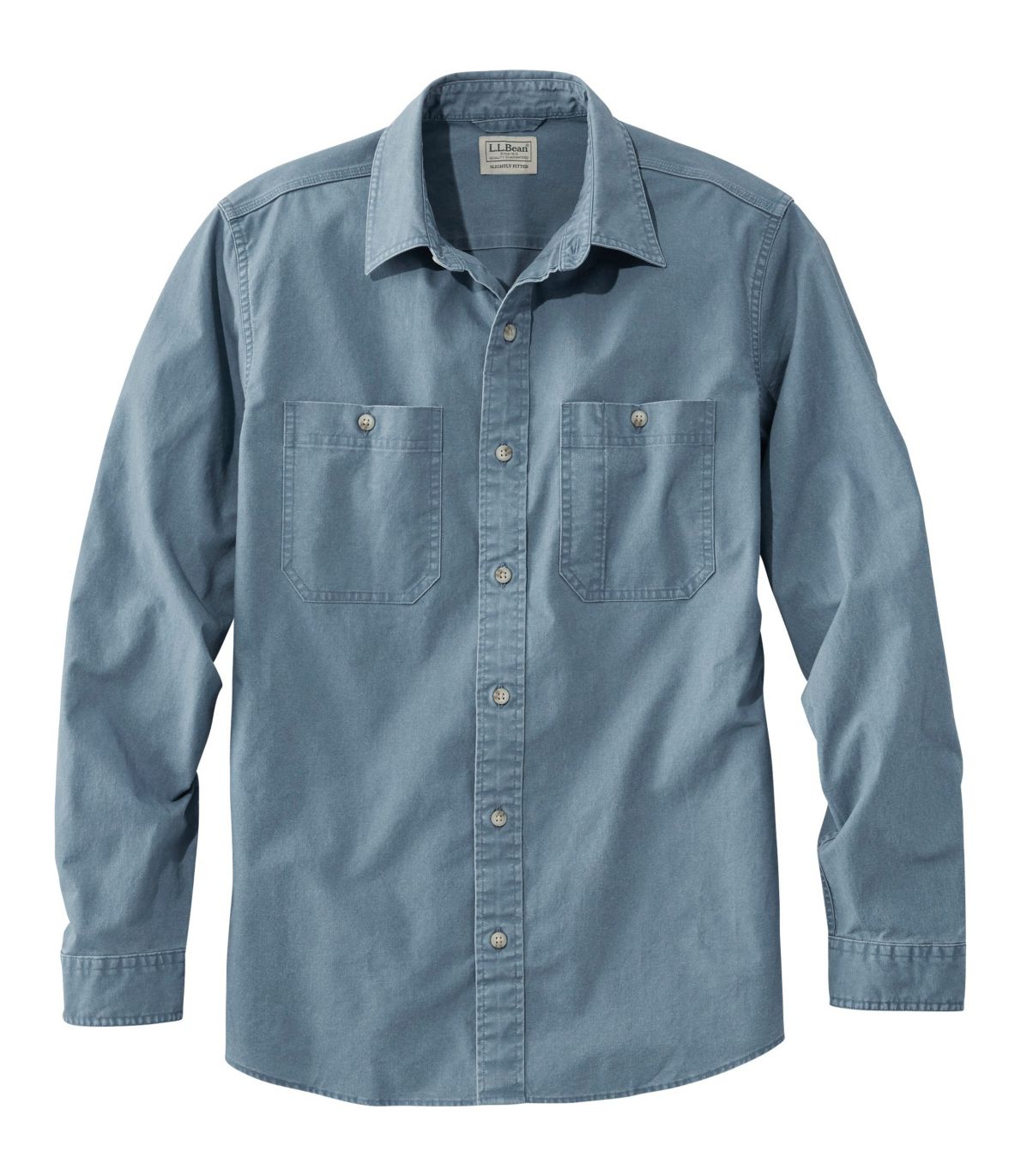 Men's Sunwashed Canvas Shirt, Slightly Fitted, Long-Sleeve at L.L. Bean