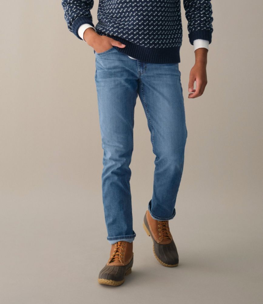 Men's BeanFlex® Jeans, Standard Athletic Fit, Straight Leg, Coastal Dune, small image number 12